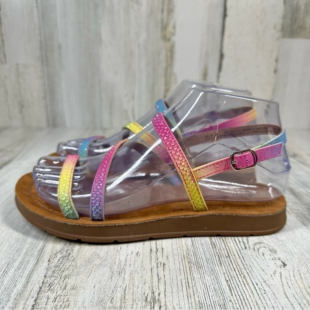 New STEVE MADDEN Girl’s‎ Jplum Daisy Rhinestone Strappy Sandals #832